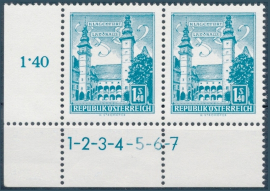 Briefmarke mit Symbolzahl(en)